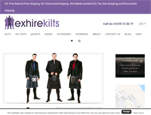 Tablet Screenshot of exhirekilts.com